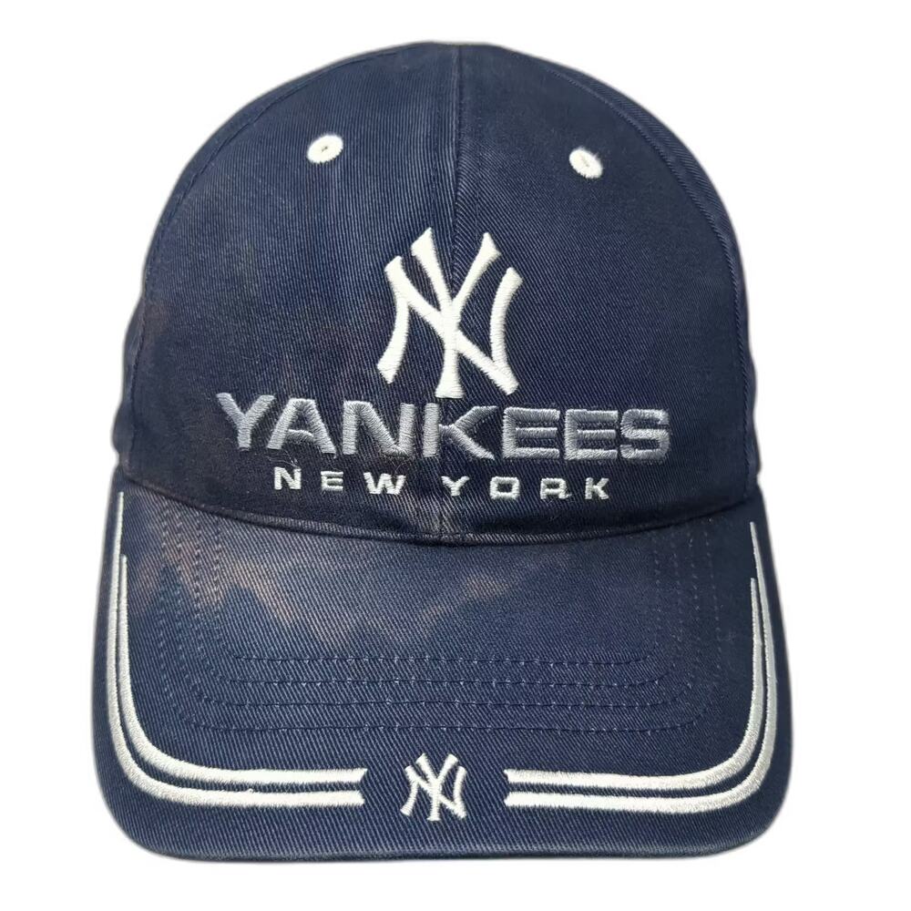 New York Yankees MLB Twins Enterprise Baseball Cap Blue One Size OSFM Logo Hat